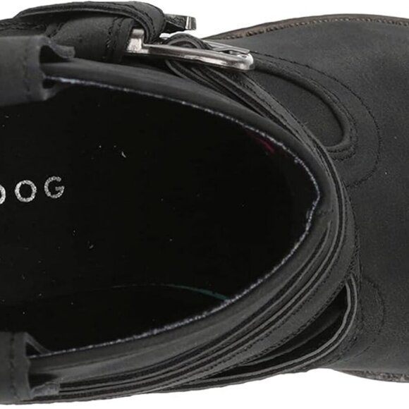 Women’s Modern Ankle Boot with Pull-Up Tabs - Black - 6 - Synthetic - Rubber - C - Picture 5 of 8